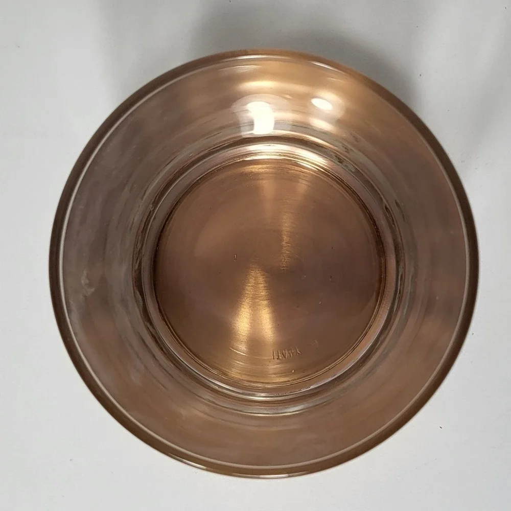 Roca Patron Tequila Rocks Glass Copper Base Metal Wrap Barware Bee Logo